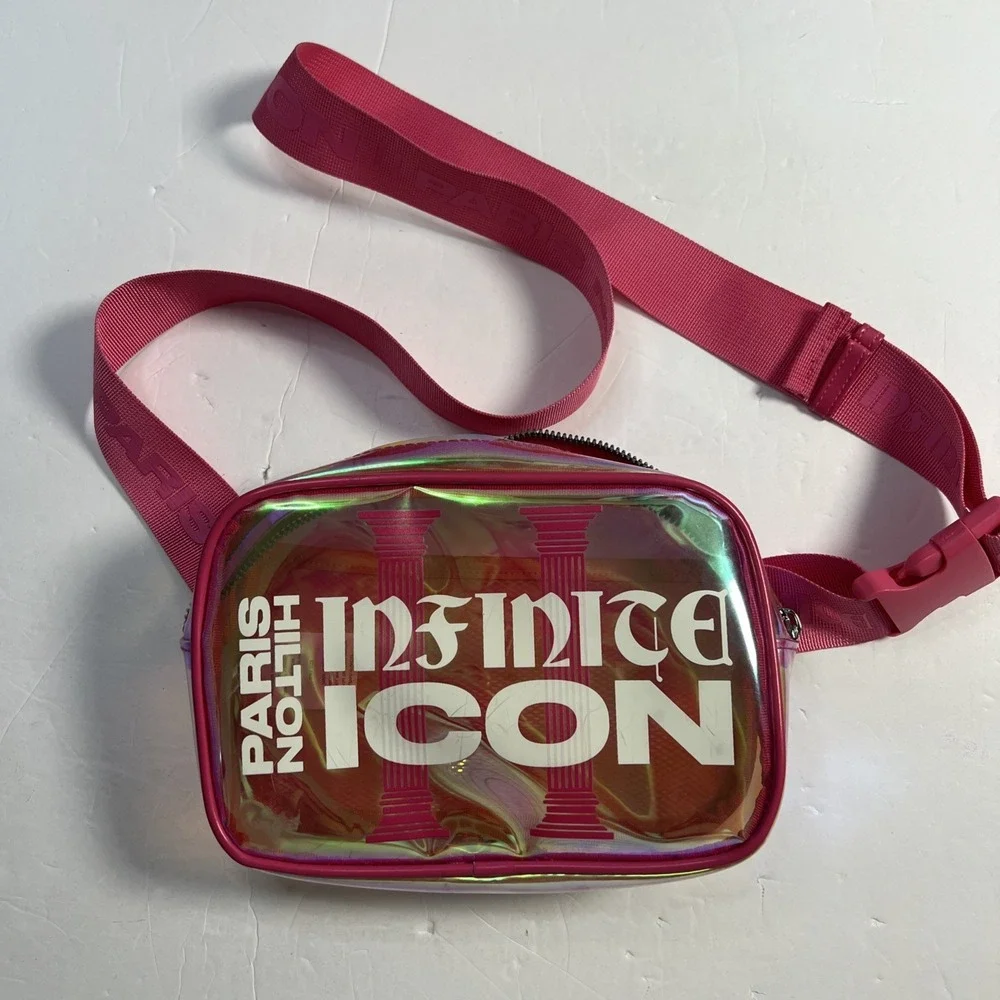 Paris Hilton Women's Infinite Icon Iridescent Belt Bag CG2 Hot Pink One Size